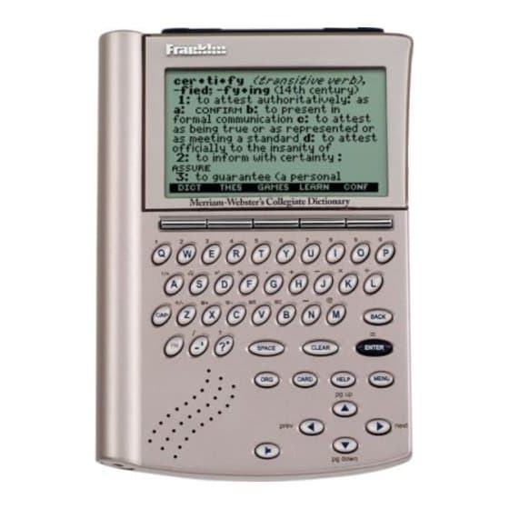 Franklin SCD-1870 Speaking 11th Collegiate Dictionary